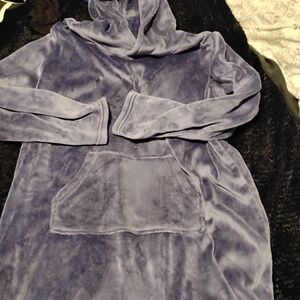 Cozy Purple Hooded Fleece Pullover